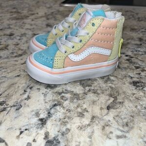 Vans Kids High-Top Sneakers - Blue, Peach, Yellow